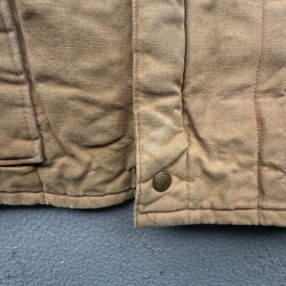 Vintage Walls Blizzard Pruf Insulated Canvas Quilted Lined Jacket Men XL Brown - Picture 7 of 16